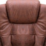 vidaXL Chaise de bureau de massage marron clair similicuir daim