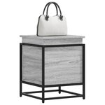 vidaXL Boîte de rangement avec couvercle sonoma gris bois d’ingénierie