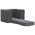 vidaXL Canapé-lit pour enfants Anthracite Peluche douce