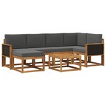 vidaXL Ensemble de canapés d'extérieur 7 pc Naturel et Anthracite