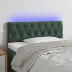 vidaXL Tête de lit à LED Vert foncé 90x7x78/88 cm Velours