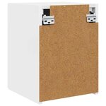 vidaXL Meuble TV mural 2 Pièces Blanc Brillant 30 x 31 x 40 cm