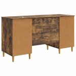 vidaXL Bureau Chêne fumé 142 5 x 50 x 75 cm Bois d'ingénierie