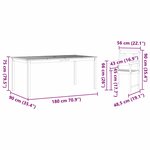 vidaXL Ensemble de salle à manger pour jardin 7 Pièces Marron