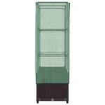 vidaXL Jardinière surélevée avec housse aspect rotin 80x40x138 cm