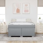 vidaXL Cadre de lit avec matelas Gris clair 160 x 200 cm tissu