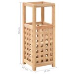 vidaXL Porte-parapluie 18 x 18 x 50 cm Bois de noyer massif