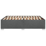 vidaXL Cadre de lit sans matelas gris foncé 140x190 cm tissu