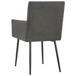 vidaXL Chaises à manger et accoudoirs lot de 2 taupe tissu