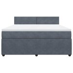 vidaXL Sommier à lattes de lit et matelas Gris foncé 180x200cm Velours