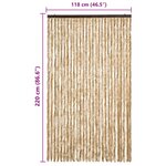 vidaXL Moustiquaire beige 118x220 cm chenille