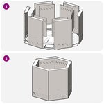 vidaXL Foyer sans Fumée Hexagonal 58x58x51 cm en Acier Résistant aux Intempéries