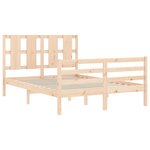vidaXL Cadre de lit sans matelas 120x200 cm bois massif