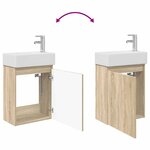 vidaXL Meuble de salle de bain avec robinet Chêne Sonoma