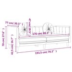 vidaXL Canapé avec coussins 3 places vert foncé velours