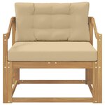 vidaXL Sofa de milieu extérieur Polyester Blanc