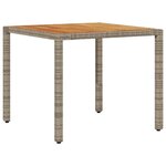 vidaXL Ensemble à manger de jardin et coussins 5 Pièces gris rotin acacia