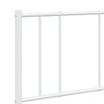 vidaXL Cadre de lit métal sans matelas et tête de lit blanc 120x200 cm