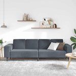 vidaXL Canapé de salon Gris foncé 250 x 77 x 76 cm