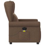vidaXL Fauteuil inclinable de massage électrique marron tissu