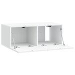 vidaXL Meuble TV mural Blanc 78 5 x 41 x 30 cm Bois d'ingénierie
