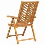vidaXL Fauteuil inclinable 8 Pièces Marron 57 x 71 x 90cm bois