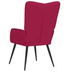 vidaXL Chaise de relaxation Rouge bordeaux Velours