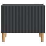 vidaXL Table basse avec tiroir Noir 49 x 50 x 40 cm Bois d'ingénierie