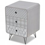 vidaXL Armoire latérale avec 3 tiroirs Gris