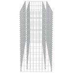 vidaXL Lit surélevé à gabion Acier galvanisé 180x50x100 cm