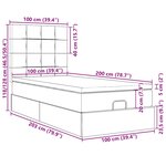 vidaXL Cadre de lit ottoman avec matelas vert foncé 100x200 cm velours