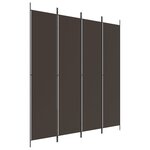 vidaXL Cloison de séparation 4 panneaux Marron 200x220 cm Tissu