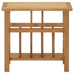 vidaXL Table à revues 45x27x42 cm Bois de chêne solide