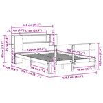 vidaXL Lit bibliothèque sans matelas blanc 120x200 cm bois pin massif