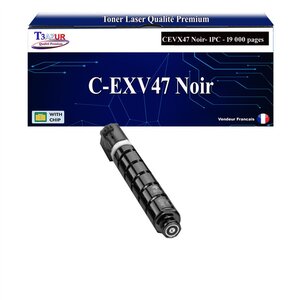 T3AZUR - Toner compatible avec Canon IR Advance C250i  C250iF  C255i  C255iF  C350i  C350iF  C350P  CEXV47 - Noir
