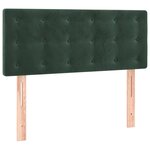 vidaXL Sommier à lattes de lit avec matelas LED vert foncé 120x190 cm