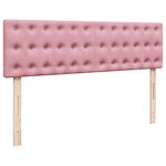 vidaXL Cadre de lit ottoman avec matelas rose 140x190 cm velours