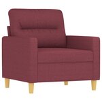 vidaXL Fauteuil avec repose-pied Rouge bordeaux 60 cm Tissu