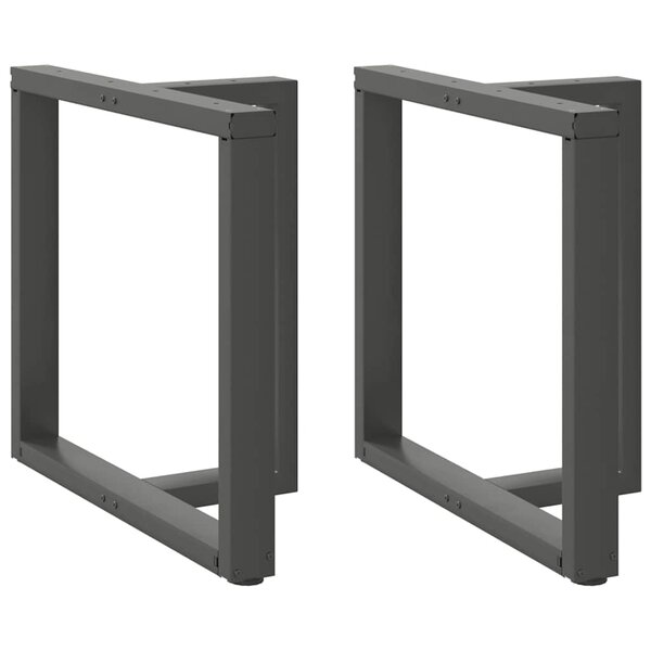 vidaXL Pieds de table à manger en T 2 pièces Anthracite 70x35x(72-73) cm Acier