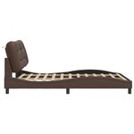 vidaXL Cadre de lit avec LED sans matelas Hvar marron 140x190 cm