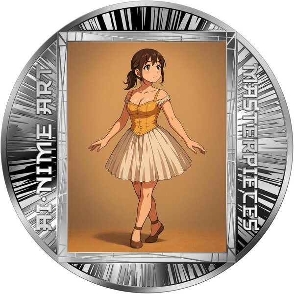 Pièce de monnaie en Argent 500 Francs g 15.57 (1/2 oz) Millésime 2025 AI-nime Art Masterpieces LITTLE DANCER OF FOURTEEN YEARS (PRÉCOMMANDE)