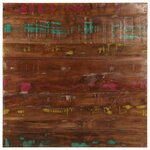 vidaXL Dessus de table 80x80x3 8 cm carré bois massif de récupération