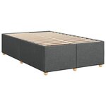 vidaXL Sommier à lattes de lit avec matelas Gris foncé 120x200cm Tissu