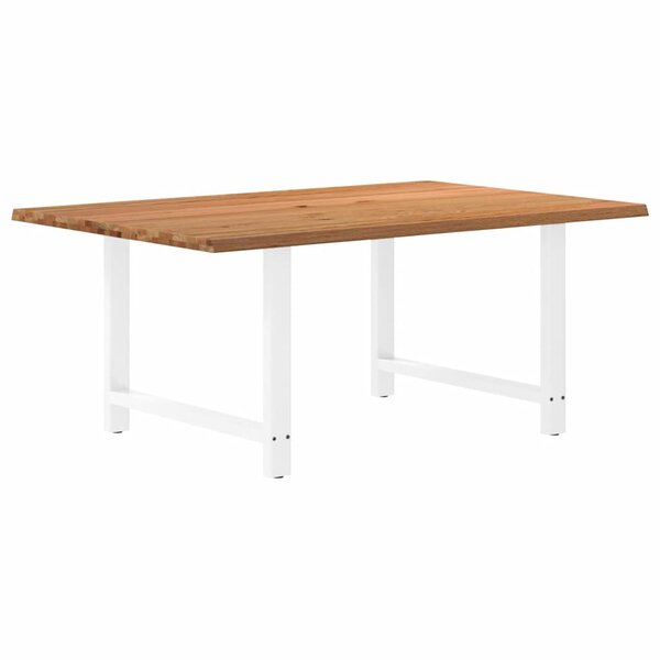 vidaXL Table à manger marron clair bois de chêne massif rectangulaire