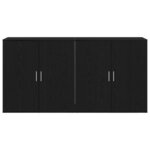 vidaXL Buffets 2 Pièces Chêne noir 79 x 38 x 80 cm Bois d'ingénierie