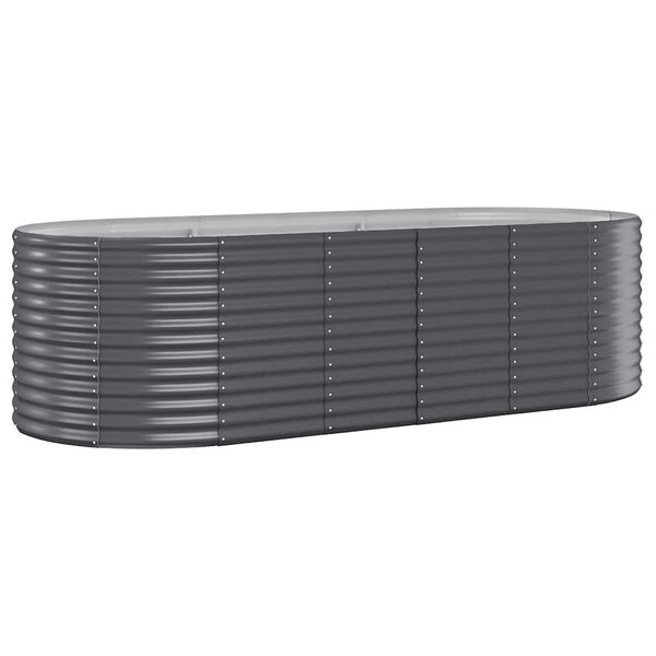 vidaXL Lit surélevé de jardin Acier enduit de poudre Anthracite