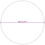 vidaXL Tapis de surface Rond HUARTE Naturel Ø 200 CM Polyester