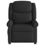 vidaXL Fauteuil inclinable Noir brillant Similicuir