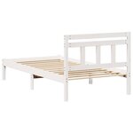 vidaXL Cadre de lit Blanc 90 x 190 cm Pin massif