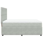 vidaXL Sommier à lattes de lit et matelas Gris clair 140x190cm Velours